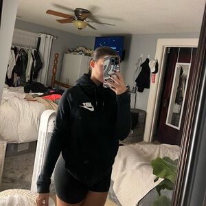 Nike Black Hoodie with White Logo